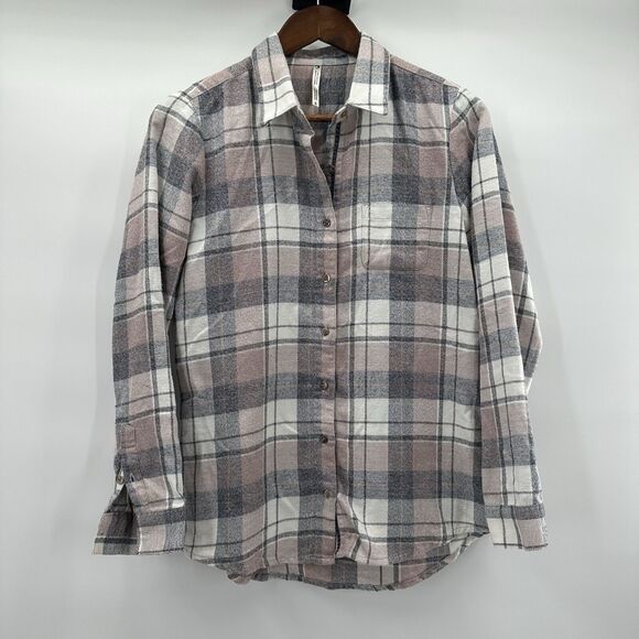 Kuhl Tops - Kuhl Flannel Shirt Womens Small Pink Plaid Button Soft Outdoor Boxy Hiking Cozy